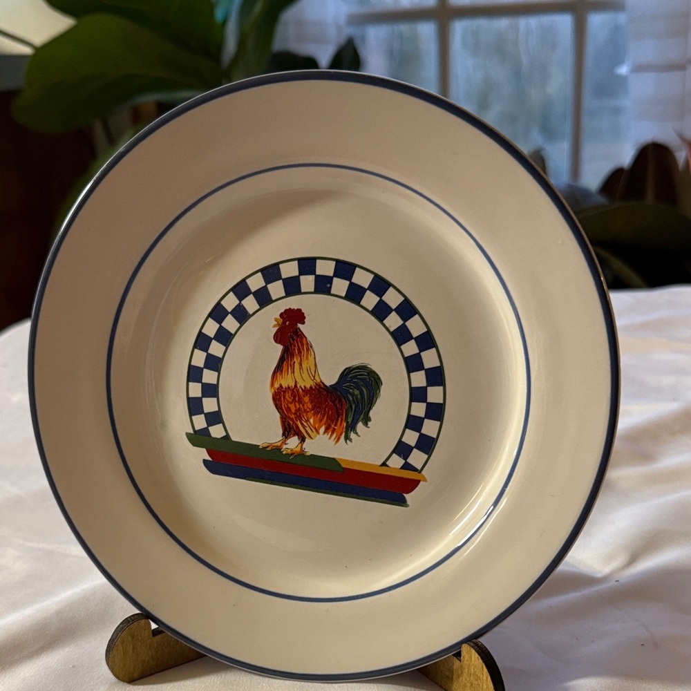Rooster Design Ceramic Plate
